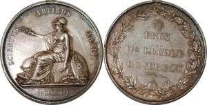P2693 Rare France Médaille Louis XVIII prix Ecole Sorèze 1816 Desnoyers SUP