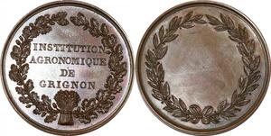 P2694 Rare France Médaille Institution Agronome Grignon Rhones Alpes Desnoyers SPL