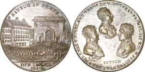 P2698 Medal Russia Tsar Alexander I Austria Wilhelm III 1814 Desnoyers AU