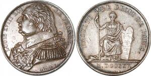 P2699 France Médaille Louis XVIII Factulté Droit Paris 1815 Gayrard Silver Desnoyers