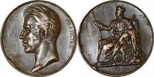 P2701 France Médaille Sacre Charles X Reims 1825 Gayrard Desnoyers