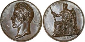 P2702 Rare France Médaille Sacre Charles X Reims 1825 Gayrard Desnoyers SPL