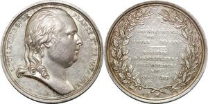 P2705 Rare France Médaille Louis XVIII Dépt Haute Vienne Sciences Arts Desnoyers SUP