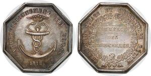 P2720 Médaille Louis XVIII Approvisionnement Paris 1818 Bois Desnoyers SPL