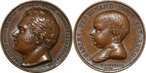 P2725 Médaille Charles Ferdinand Duc De Berry Duc Bordeaux 1820 Desnoyers SUP