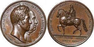 P2726 Médaille Charles X Louis XIII Statut Louis le Grand 1825 Desnoyers SPL