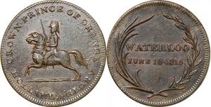 P2730 Great Britain Medal Crown Prince Orange Hollands Glory 1815 Desnoyers AU