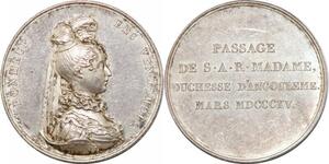 P2734 Médaille Louis XVIII Vendome Duchesse Angoulème 1815 Desnoyers SPL