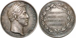 P2735 Médaille Charles X Passage Douai 1827 Desnoyers SUP