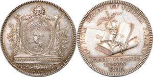 P2745 France Médaille Louis XVIII Agents De Change Lyon 1816 Desnoyers SPL