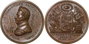 P2746 France Médaille Louis Antoine Duc Angoulême Espagne 1823 Desnoyers SPL