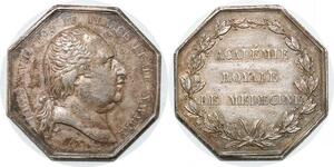 P2749 France Médaille Louis XVIII Académie Royale Médecine Dubois Caqué Desnoyers SPL