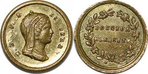 P2753 Rare France 9mm Médaille Duchesse Berri Douceur Humanité Desnoyers SUP