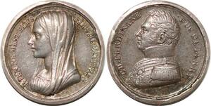 P2761 Rare France 10mm Médaille Charles Ferdinand Duc Berry Desnoyers SUP