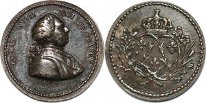 P2777 France Inedit 13mm Médaille Louis XVIII aux L couronnés Colonies Desnoyers SUP