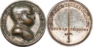 P2785 Rare France Médaille Henri Dieudonné Duc Bordeaux Pour le défendre Desnoyers