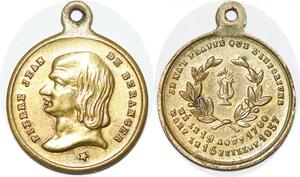 P2787 France Médaille Pierre Jean de Béranger 1780 1857 Desnoyers SUP