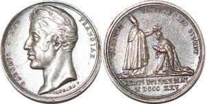 P2791 Rare France Médaille Charles Roi 1825 Gayrard Desnoyers SUP