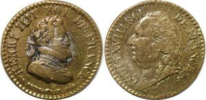 P2797 Rare France Médaille Henri IV Louis XVIII Dubois Desnoyers SPL