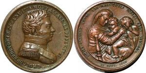 P2799 Rare France Médaille Duc de Berry Assassinat 1820 Desnoyers SUP