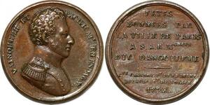 P2806 Rare France Médaille Duc Angoulème Vainqueur Pacificateur 1823 Desnoyers