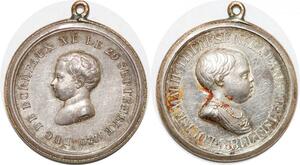 P2808 Rare France Médaille Louis Marie Thérèse 1819 Duc Bordeaux Desnoyers SPL