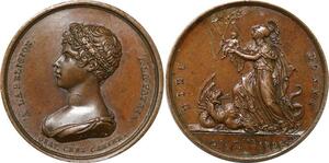 P2813 Rare France Médaille Naissance Duc Bordeaux 1820 Desnoyers SPL