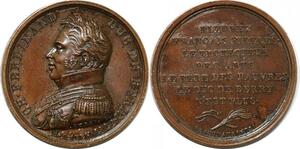 P2815 Rare France Médaille Ferdinand Duc de Berry 1820 Dubois Desnoyers SPL