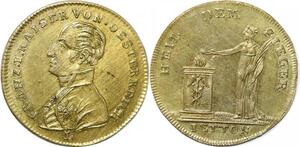 P2817 Austria Token Franz Joseph Kaizer Heil Dem Seiger Or Gold Desnoyers UNC