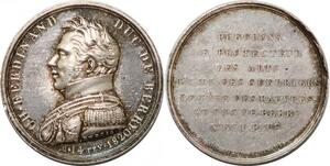 P2823 Rare France Médaille Ch Ferdinand Duc Berry 1820 Depaulis Desnoyers SPL