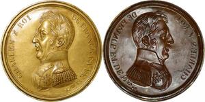 P2832 Rare France Médaille Cliché uniface Charles X Roi de France Desnoyers SPL