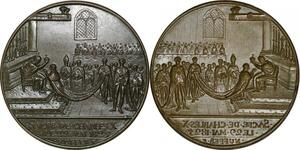 P2833 France Médaille Cliché uniface Charles X Sacre Reims Nuffer 1825 Desnoyers SPL