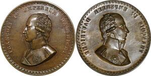 P2839 Scarce France Medal uniface Francois Ier Empereur Autriche Desnoyers UNC