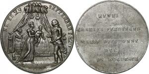 P2845 Rare France Médaille Naissance Henri Duc de Bordeaux 1820 Desnoyers ->Make offer