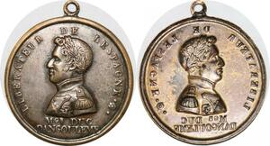 P2850 Rare France Médaille Louis XIX Libérateur Espagne Duc Angoulème Desnoyers SUP