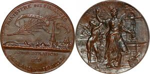P2909 France Médaille Ministère Finances Monnaies Médailles 1789 1889 Louis Bottée