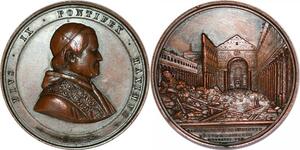 P2927 Medaglia Vatican Pio IX Giovanni Maria Mastai Ferretti Senigallia 1823 AU