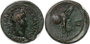 P2976 Scarce Empire Romain As Neron 66 Lyon Globe ->Faire offre