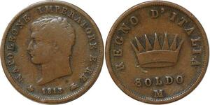 P3049 Italian States Soldo Kingdom Napoleon I 1813 M Milan -> Make offer
