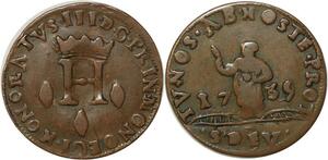 P3050 Very Rare Monaco Dardenna 6 deniers Honoré III 1735 TTB+