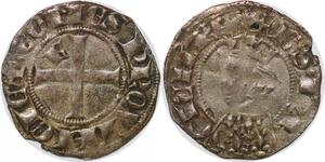 P3053 Rare France Provence Charles II Anjou 1285 - 1309 Double denier Comes Provincie