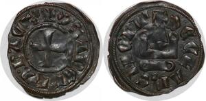 P3059 Rare France Achaïe Isabelle de Villehardouin Denier tournois Corinthe SUP