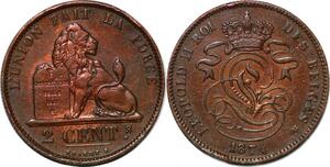 P3073 Belgium 2 Cents Léopold II 1874 ->Make offer