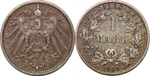 P3089 Germany Empire Mark Wilhelm II 1904 A Silver ->Make offer
