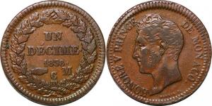 P3100 Monaco Un Decime Honore V 1838 C - >Make offer