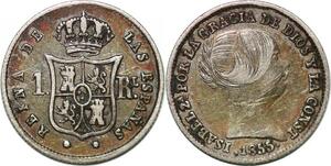 P3114 Spain Real Isabel II 1855 Silver ->Make offer