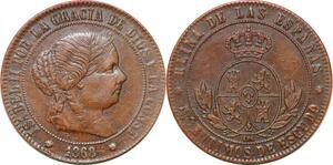 P3120 Spain 5 Centimos Isabel II 1868 -> Make offer