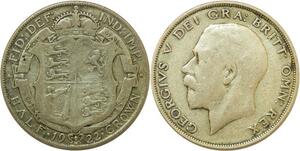 P3228 Great Britain 1/2 Crown George V 1922 Silver ->Make offer