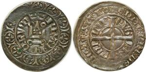 P3243 Rare France Gros à la couronne Philippe VI 1328-1350 Argent SUP