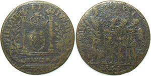 P3258 Rare France Jeton Charles IX Secrétaire Roi Secvritas Popvli Slyle Romain 1566